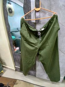 Olive Green Lounge Shorts With Pocket