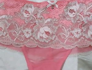 Pink Lace Thong Panty🩷