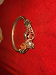 Silver Tone Statement Bangle