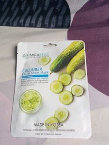 Mirabelle Cucumber Facial Sheet Mask