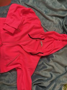 Bright Pink Zip-Up Hoodie