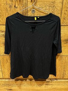 Stylish shiny Black Tunic Top