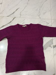 Purple Knit Sweater