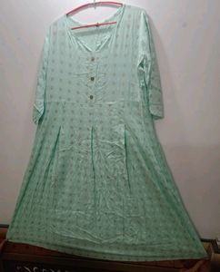 Beautiful Cotton Light Sea Green Kurti