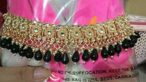 Elegant Black &amp; Gold Choker Set