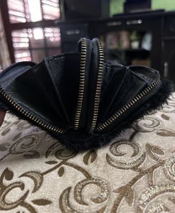 Trendy Fur Material Small Wallet