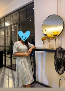 Elegant Striped Midi Dress