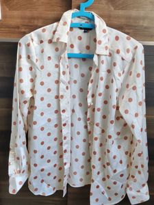 Chic Polka Dot Satin Blouse