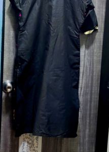 Black Kurta Set with Colorful Embroidery