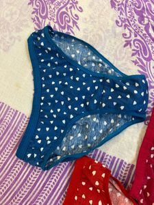 Cute Heart Print Panties