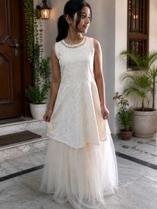 Elegant White Tulle Dress for Girls