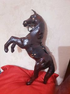 Leather Horse Sculpture