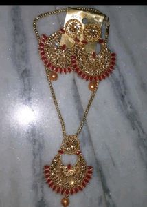 Gold Plated Necklace and Earring Set