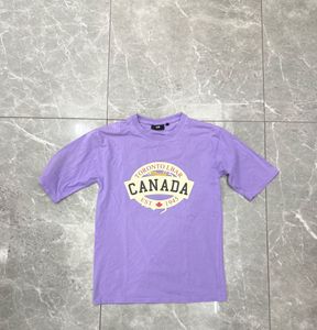 Purple "Canada" Graphic T-Shirt