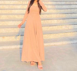 Flowy Peach Maxi Dress
