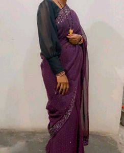 Purple Saree For Women/Girls