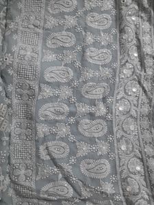 Luckhnawi Pure Georgette Saree