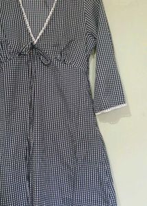 New gingam lace dress