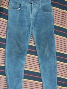 Stylish Blue Corduroy Pants