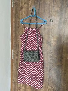 Chic Chevron Print Mini Dress