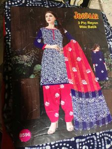 Batik Print three piece dress material