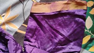 Elegant Purple Silk Blouse