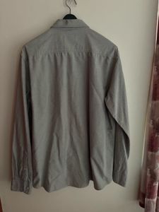 Men's Grey Button-Down Shirt