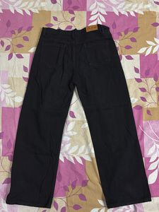 straight fit black denim