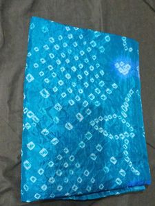 Beautiful Teal Bandhani Saree