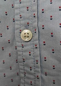 Classic Light Blue Dotted Button-Down Shirt