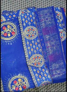 Elegant Royal Blue Embroidered Saree