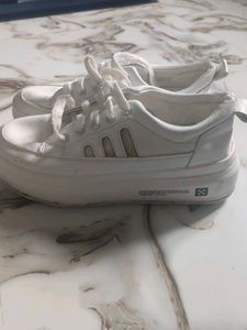 Classic White Lace-Up Sneakers