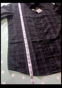 stylish Dark Green Dobby Lycra Cotton Shirt - Medi