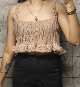Crochet Crop Top handcrafted by me