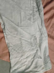 Peach Kurta Set with White Pants