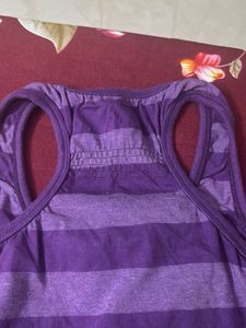 Purple Striped Tank Top