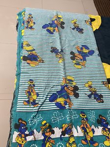 Two cartoon print cotton bedsheet