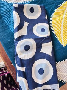 Blue Eye Print Dress Material