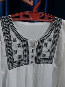 Short white kurti for women