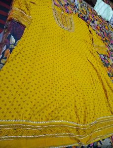 Yellow Embellished Kurta