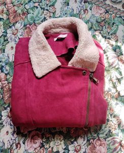 Burgundy Suede Jacket (free🎁sling bag🐰)