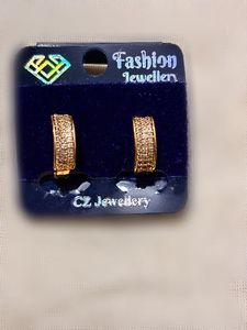 Sparkling CZ Hoop Earrings