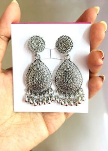 Silver Tone Drop Earrings