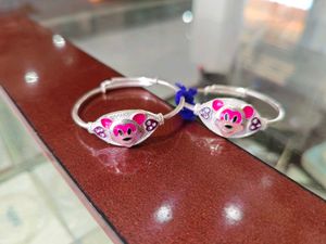 Pure Silver Cute Baby Bangles