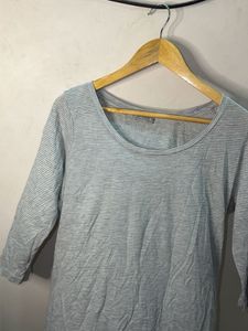 Striped 3/4 Sleeve Casual Top