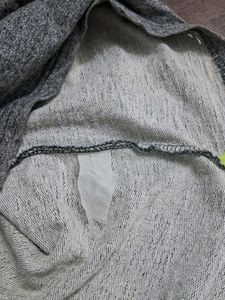 size XL Men's Grey Hooded Polo t-shirt