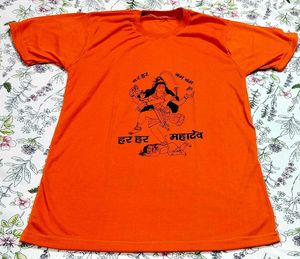 ORANGE GRAPHIC T-SHIRT