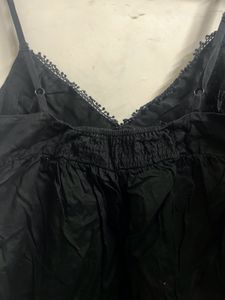 Black Lace Trim Cami Top
