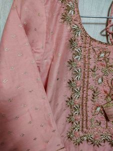 Elegant Peach Patiala Suit Set