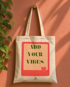 Natural tote bag with vibrant graphic